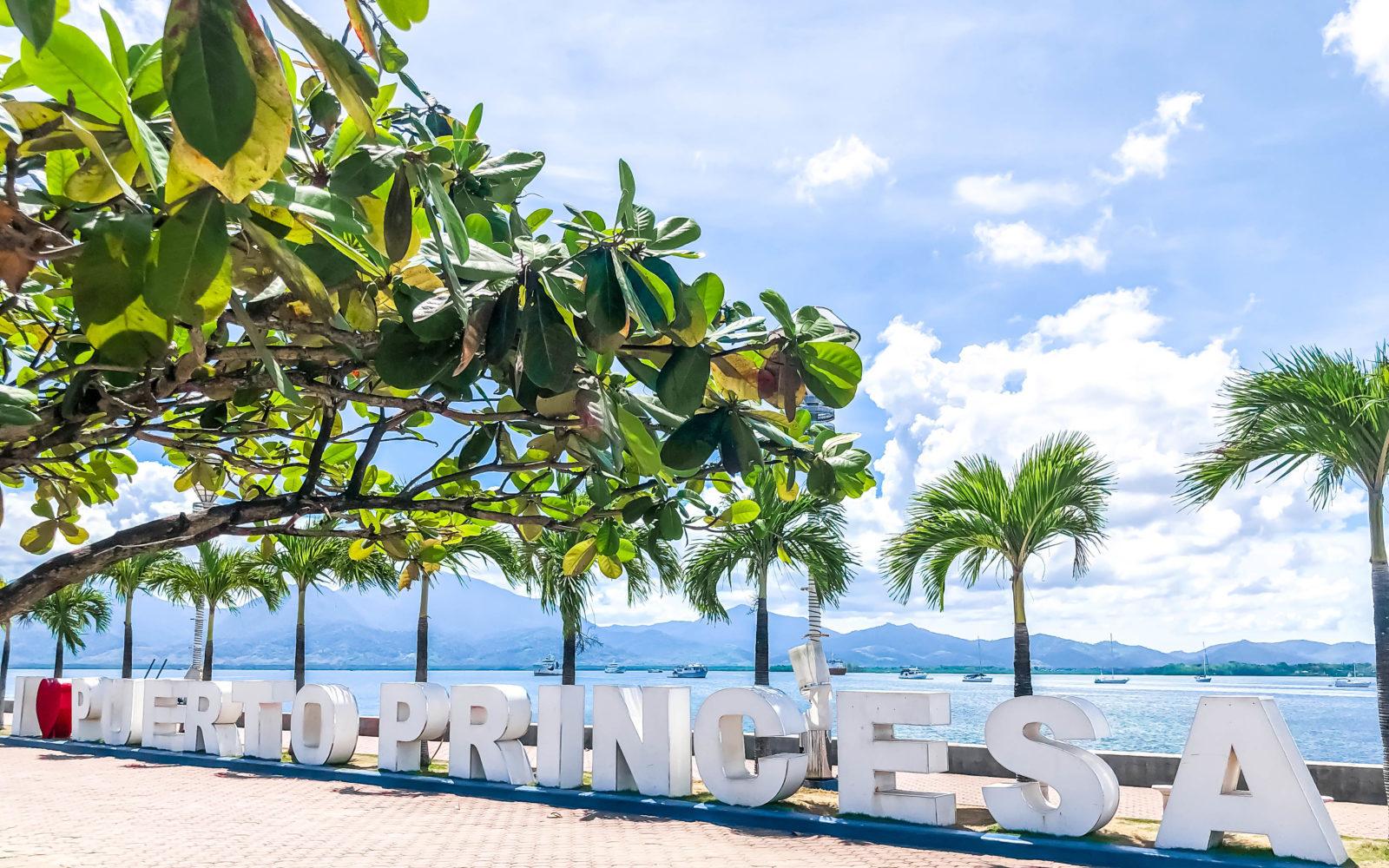 Coastal cityscape and bay views in Puerto Princesa, Palawan